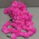 Premium Quality Artificial Marigold Flower Garlands 5 Feet Long Each for Parties Indian Weddings Theme & Home Decoration Photo Prop Festival (Color : Pink) (Pack of 5)
