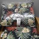 Arden Selections Outdoor Dining Chair Cushion, 21 x 21, Water Repellent, Fade Resistant 21 x 21, Simone Black Tropical