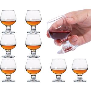 Glsairy Cute Shot Glasses Small Brandy Snifters Set of 8 | Cognac Glasses | Port Glasses | Tequila Glasses(1.75 oz | 50ml)