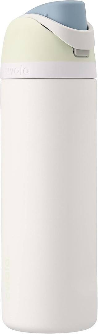 Owala FreeSip Insulated Stainless Steel Water Bottle with Straw for Sports, Travel, and School BPA-Free Sports Water Bottle, 24 oz, Iced Breeze (24 Ounces)