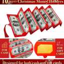 2 x Christmas Money Holders for Cash, Gift Card Envelopes with 10 Slots,Surprise Xmas Money Envelopes for Men Women Girls Boys (Red)