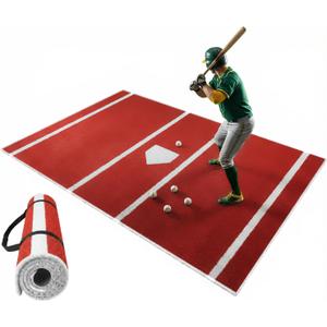 6 x 4 ft Baseball Hitting Mat with Non-Slip Rubber Backing, 2026 New Foldable Baseball Batting Mat, Base Ball Home Plate Mat, Durable Indoor/Outdoor Softball Hitting Mat Portable Batting Practice Mat