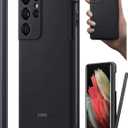 S21 Ultra Silicone Case with S Pen Replacement for Samsung Galaxy S21 Ultra 5G Silicone Case with Stylus Pen+USB to Type-C Adater (S Pen+Case/Black)