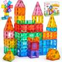 SYNCFUN 66PCS Magnetic Building Tiles, Toys for Toddler, 2D & 3D Magnet Tiles, Durable and Creative STEM Building Toys for Kids Aged 3-5 4-8, Educational Gift