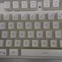 RedThunder K10 Wireless Gaming Keyboard and Mouse Combo, RGB Backlit Rechargeable 3800mAh Battery, Mechanical Feel Anti-ghosting Keyboard + 7D 3200DPI Mice for PC Gamer(White Pudding)