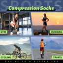 20-30mmHg Graduated Compression Socks for Men & Women 3 Pairs, Calf Length, Medical Grade Circulation Support for Running, Travel, Nurse, Pregnancy S/M (Fits Calf 9-15")