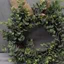 Easter Bunny Wreath Artificial Flower Wreath Front Door Hanging Garland Spring Hanging Pendant for Easter Spring Party Home Decor
