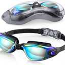 Aegend Swim Goggles, Swimming Goggles No Leaking Full Protection Adult Men Women Youth (Black)
