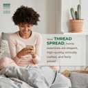 THREAD SPREAD 100% Organic Cotton Sheets Full Size - 4 PC Organic Cotton Full Size Percale Weave Sheet Set, Soft, Cooling, Crisp & Breathable, 16" Deep Pocket Hotel Quality Bedding Set - White