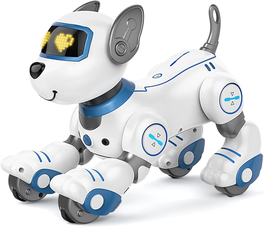 Robot Dog Toy for Kids 3-12: Remote Control Interactive Robot Puppy with Touch & Follow, Programmable Tricks, Dancing & Walking, Birthday Gift for Smart Boys & Girls