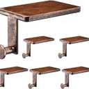 Landhoow 6 Pcs Christmas Stocking Holders Mantel Hangers Heavy Duty Xmas Hooks for Mantle Wrought Iron Stocking Holder with Protective Pad for Fireplace Home Shelf (Vintage Bronze)