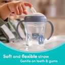 NUK Perfect Match Learner Straw Cup, 8 oz, 2 pack Soft Straw, Easy-Grip Handles, BPA Free, Spill Proof Transition Sippy Cup