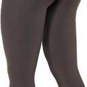 AUROLA Power Workout Leggings for Women Tummy Control Squat Proof Ribbed Thick Seamless Scrunch Active Pants (X-Small, Chestnut Brown)