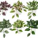 Hollyone Fake Plants 6 Pack Artificial Plants Indoor Faux Plant Small Fake Potted Plant for Home Aesthetic Living Room Bathroom Desk Shelf Office Decor (Style 7)