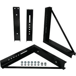 18x18 Bolted Structural Steel Mounting Brackets for underbody Truck Tool Box, Set of 3- Black