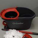 O-Cedar EasyWring Microfiber Spin Mop, Bucket Floor Cleaning System, Red, Gray, Standard