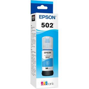 EPSON 502 EcoTank Ink Ultra-high Capacity Bottle Cyan Works with ET-2850, ET-2980, ET-2988, ET-3850, ET-3930, ET-3950, ET-4850, ET-4950 and other select EcoTank models