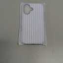 Jusy Compatible with MagSafe Striped Phone Case for iPhone 16, Cute Aesthetic Magnetic Soft TPU and Hard PC Protective Phone Cover for Women Girls (Matte) - Blue and White