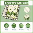 3 x XCHI Watercolor Plaid Green Shamrocks Clovers St. Patrick's Day Table Runner Table Decoration for Party Home Kitchen Dining Holiday Decor 13x48 Inch