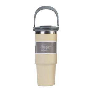 30oz Tumbler With Straw Lid Vacuum Sealed Insulated Cup Reusable Stainless Steel Water Bottle Trave for Water, Iced Tea or Coffee (Silvery)