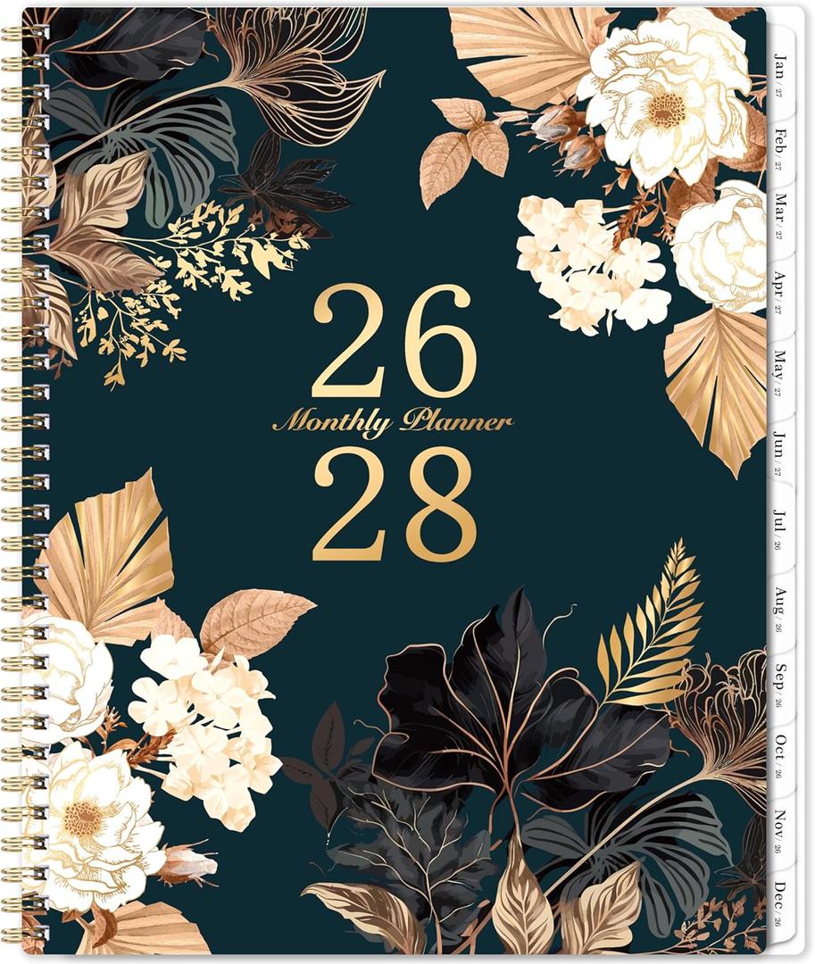 2026-2028 Monthly Planner - July 2026 - June 2028, 2 Year Monthly Calendar 2026-2028, 9"  11" Calendar Planner, 24 Months, Tabs, Back Pocket, Twin-Wire Binding, Note Pages