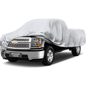 Pickup Truck Cover - Waterproof All Weather, 6 Layer Heavy Duty, Universal Fit Ford F150, Chevy Silverado, GMC Sierra, Dodge Ram 1500 Extended/SuperCrew Cab (Up to 248 inch)