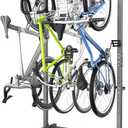 EVERHANGER Freestanding Bike Rack, Vertical Bike Rack Stand for Garage, Bicycle Storage Organizer, Holds Up to 4 Bikes