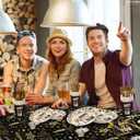 KatchOn, New Years Eve Tableware Set - Serves 25 Guests | Happy New Year Plates and Napkins for New Years Eve Party Supplies 2026 | Nye Tablecloth for Happy New Year Decorations 2026