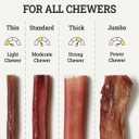 Supreme 12-inch Thick Bully Sticks by Sancho and Lolas (5 Pack) All-Natural, Long-Lasting Dog Chew Treats - Free-Range, Grass-Fed Beef - Low Odor