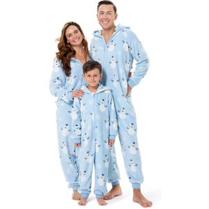 Big Softy Family Christmas Onesies - Adult & Kids Onesie Pajamas - Cool Snowman (Little Kids - 10-11)