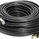 Cables Direct Online 50FT S/FTP Cat7 Copper Network Ethernet Patch Cable, Internet Wire, Compatible with PC, Laptop, Modem, Router, TVs, Printer Cord, Consoles for Home and Office (50ft, Black