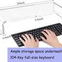 Clear Acrylic Monitor Stand,Keyboard Cover Protector Anti-Cat Prevent Cats from Touching Keyboard,Stand for Laptop, 1525-001