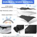 2 x Outdoor Faucet Covers for Winter Freeze Protection, 3 Pack 6.7" x 9.5" Hose Bib Covers for Winter, Water Spigot Covers Winter Insulated, Pipe Wrap Insulation Cover Socks Faucet Freeze Protector (Black)