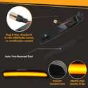 D-Lumina LED Mirror Lights Sequential Amber Compatible with 2013-2018 Fo-rd Kuga Escape Ecosports, 2012-2018 Focus, 2013-2017 C-Max, Smoked Lens Side Mirror Turn Signal Light Side Marker Blinker