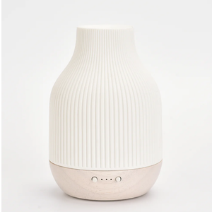 SOICARE Elegant Ceramic Diffuser for Essential Oils with Solid Wood Base,Stone Aromatherapy Essential Oil Diffusers for Home Office Room Decor Gift (180ML)
