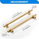 HOME EDIT 10 Pack 10 inch Gold Cabinet Handles Square Zinc-Alloy Pulls for Kitchen Dresser Closet and Bathroom Cabinets Hardware