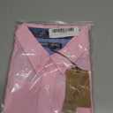 PJ PAUL JONES Mens Dress Shirts Oxford Button Down Shirt Short Sleeve Business Casual Untucked Shirts with Pocket (Pink, L)