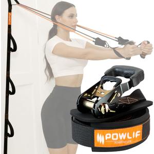 Resistance Band Door Ratchet Anchor with 6 Points - Portable Home Workout Anchor (Fits 6-7.7ft Doors)