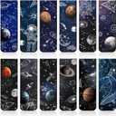 Zonon 12 Pieces Magnetic Bookmarks Space Moon Roaming Bookmarks Magnetic Page Clip Space Assorted Book Markers Set for Teachers Students Reading School Office Home Supplies, 12 Styles