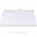 California Design Den Flat Sheet Only - 400-Thread-Count Twin Size Pure White Top Sheet - Luxury Soft, Lightweight and Breathable