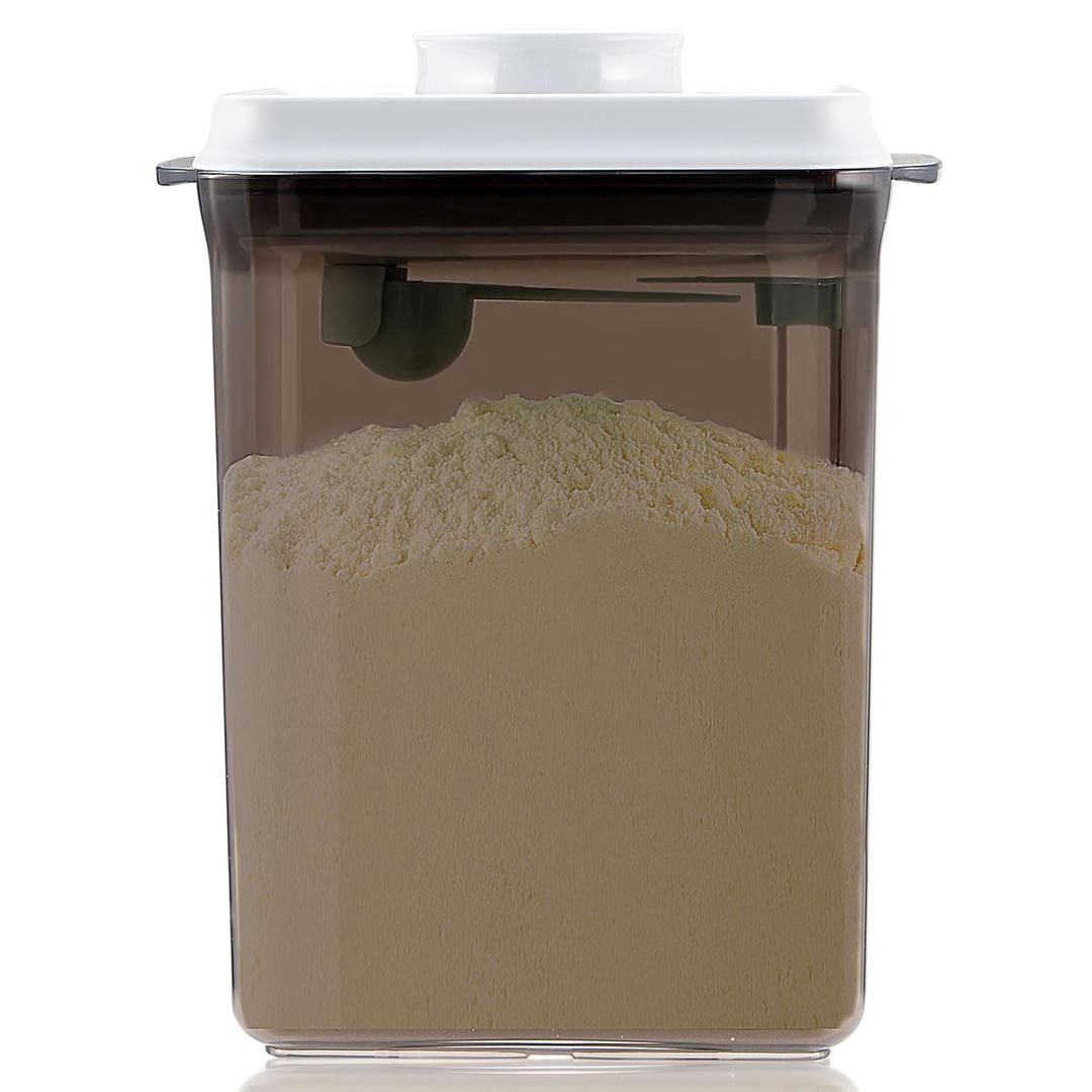 Pop Airtight Formula Container, 2300ml Baby Formula Dispenser on the Go - BPA-Free Formula Holder, 28OZ, 1.76LB, 800g, Brown