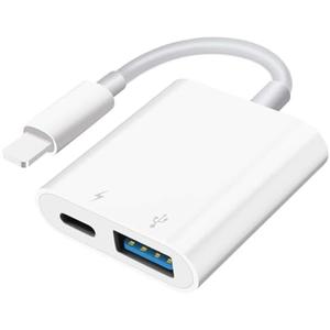 SUNTRSI USB Camera Adapter, Portable USB 3.0 Female OTG Adapter for iPhone, iPad to USB Adapter with Charging Port, No Application, Plug and Play SUNTRSI USB Camera Adapter, Portable USB 3.0 Female OTG Adapter for iPhone, iPad to USB Adapter with Charging Port, No Application, Plug and Play