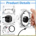 Colingmill RV Sewer Valve Cap with Handle - 3'' RV Sewer Cover Waste Valve Cap for Camper Trailer Easy to Install & Use(1 Pcs,Clear)