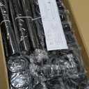 Room Divider No Drilling Curtain Rod Wall Divider for Room Separation, 4-10ft(H) 28-114inch(W) Adjustable, Heavy Duty Partition Space Separator Freestanding Tension Curtain Stand, Black