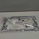 2 Pcs Palm Tree License Plate Frame Plastic Beach Coconut Tree Design Frame Compatible with Standard License Plate for USA 2 Holes with Screws for Women Men (Sliver)