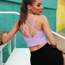 Sykooria 3 Pack Strappy Sports Bra for Women Sexy Crisscross for Yoga Running Athletic Gym Workout Fitness Tank Tops (XL)