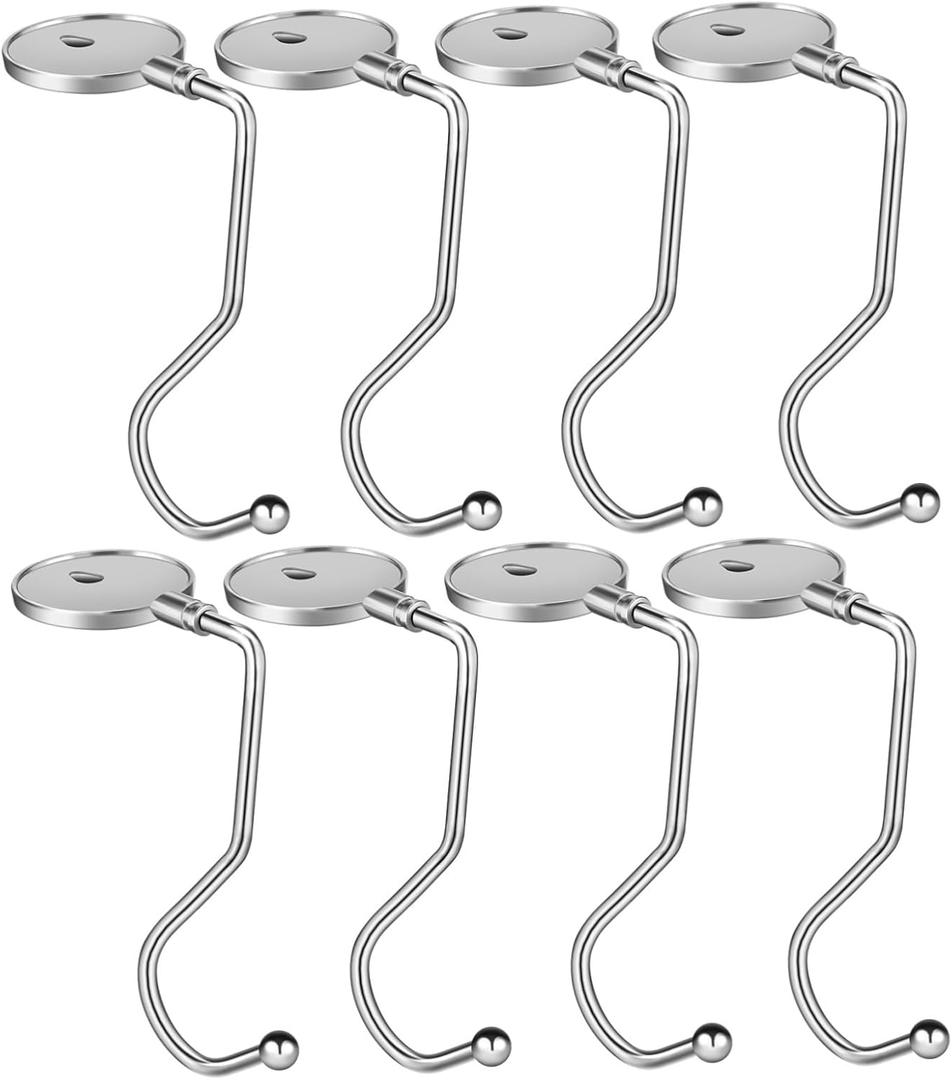 BESPORTBLE 8 Pack Desk Hooks Purse Clip Table Hanger Bag Hanger Table Purse Holder for Desk Lightweight Space-Saving