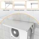 Air Conditioner Cover Outdoor AC Units Protection, Patio Awning Canopy UV Rain Snow Protection Sheet, Thicken Mini Split Cover Sun Shade, Heat Pump Unit Cover for Condenser (White, 41.7X25.2X11in)