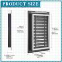 Gisafai 2 Pcs 12" x 18" Gable Vent Aluminum Alloy Wall Vents Shed Attic Window with Screen Return Air Grill with Screws, for Ventilation Exterior Doors Wall House (Gray)