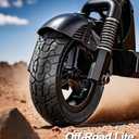 BABEJIA 10x2.5 Scooter Tires 2-Pack Tubeless - 60/70-6.5 Airless Off-Road Replacement for Segway Ninebot Max G30/G2, Gotrax G6/G5/G MAX/ECLIPSE